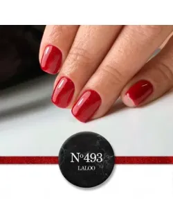 No.493 Κόκκινο με λεπτόκοκκο κόκκινο shimmer | Ημιμόνιμο Βερνίκι 15ml