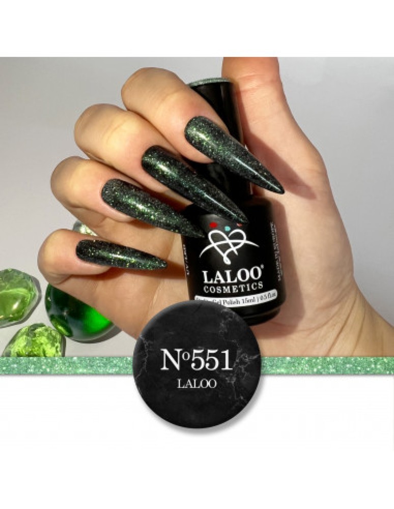 No.551 Charming Effect Green | Ημιμόνιμο Βερνίκι 15ml