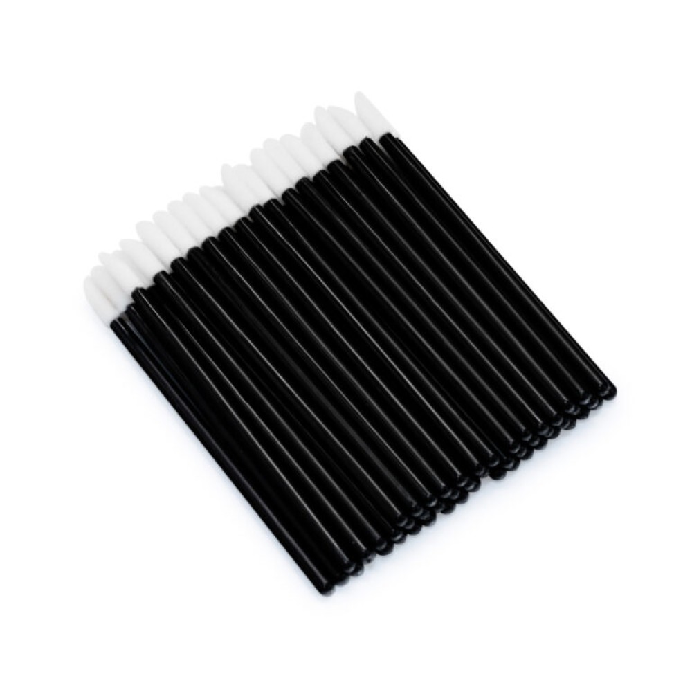 Disposable velor applicators for eyelashes, lips