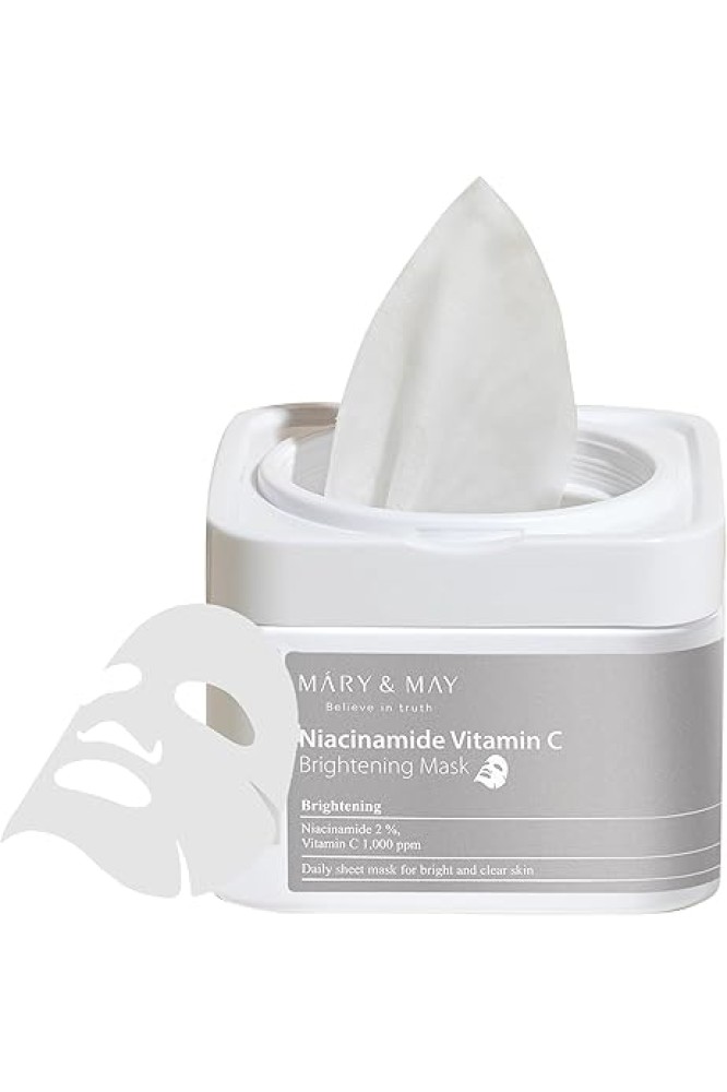Mary&May - Niacinamide Vitamin C Brightening Mask - Brightening Face Mask Set - 30τμχ.