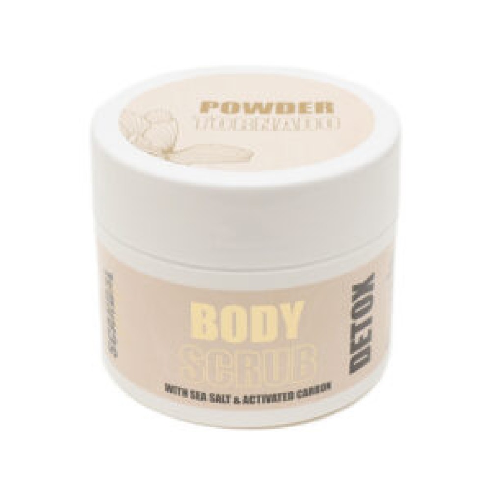 DETOX BODY SCRUB ”POWDER TORNADO” ΜΕ ΑΜΥΓΔΑΛΕΛΑΙΟ,ΕΝΕΡΓΟ ΑΝΘΡΑΚΑ ΚΑΙ ΚΟΚΚΟΥΣ ΑΛΑΤΙΟΥ, 200ML