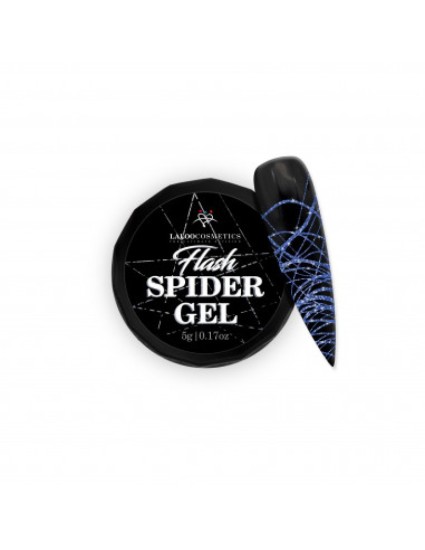 Flash Spider Gel Blue with silver and blue glitter