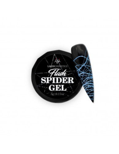 Flash Spider Gel Blue with blue silver