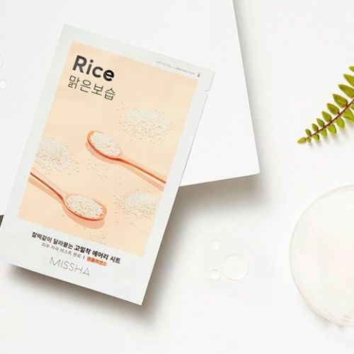 Missha - Airy Fit Sheet Mask - Rice - Brightening and Smoothing Sheet Mask 