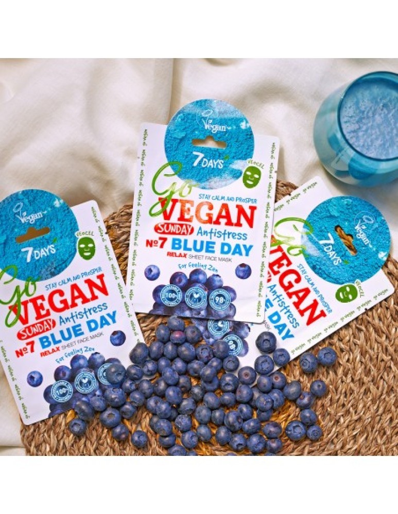 7DAYS GoVegan sheet mask BLUE DAY 25g