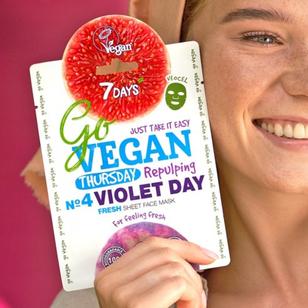 7DAYS GoVegan sheet mask VIOLET DAY 25g