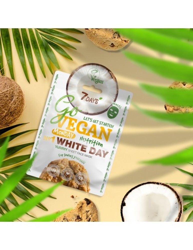 7DAYS GoVegan sheet mask WHITE DAY 25g