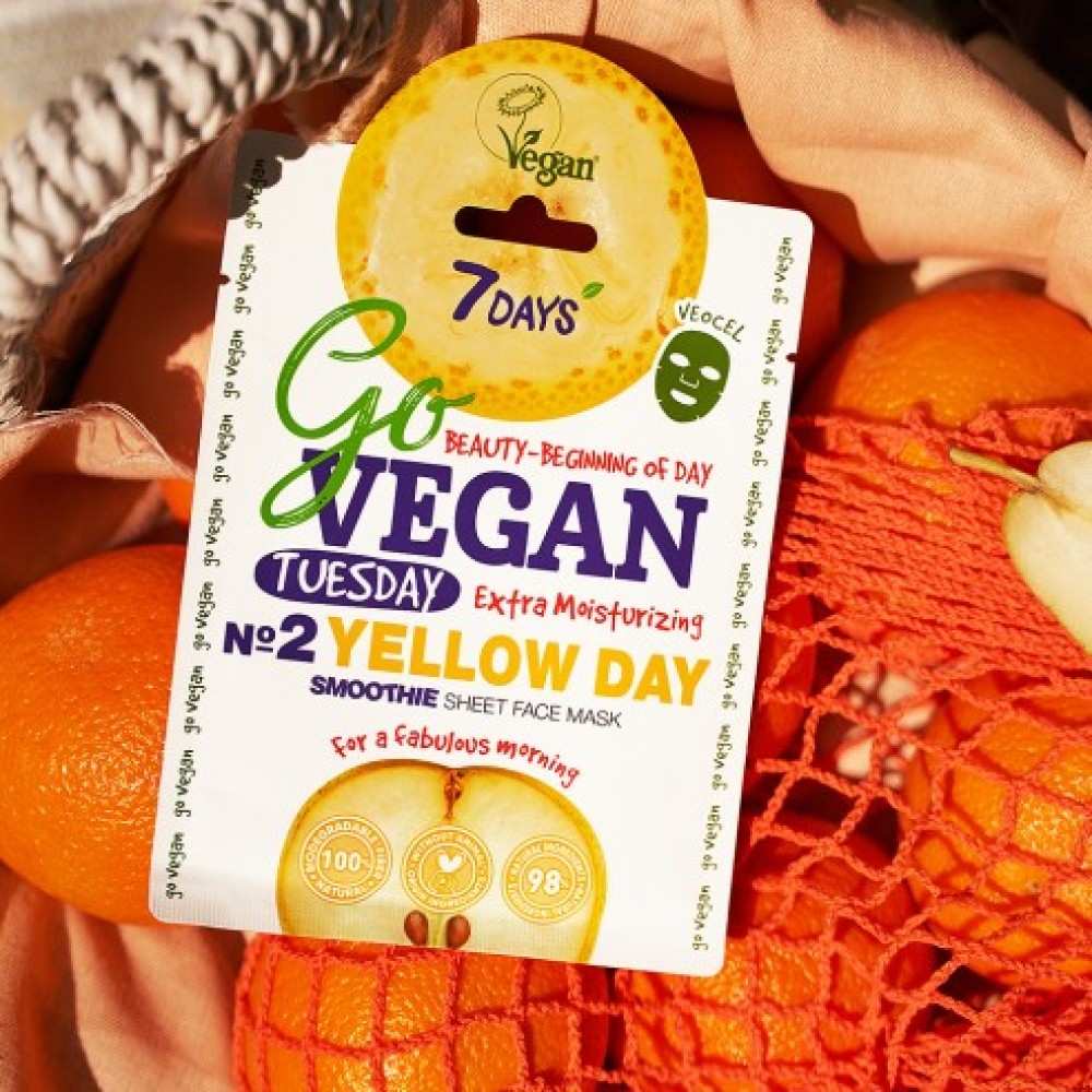 7DAYS GoVegan sheet mask ΥELLOW DAY 25g