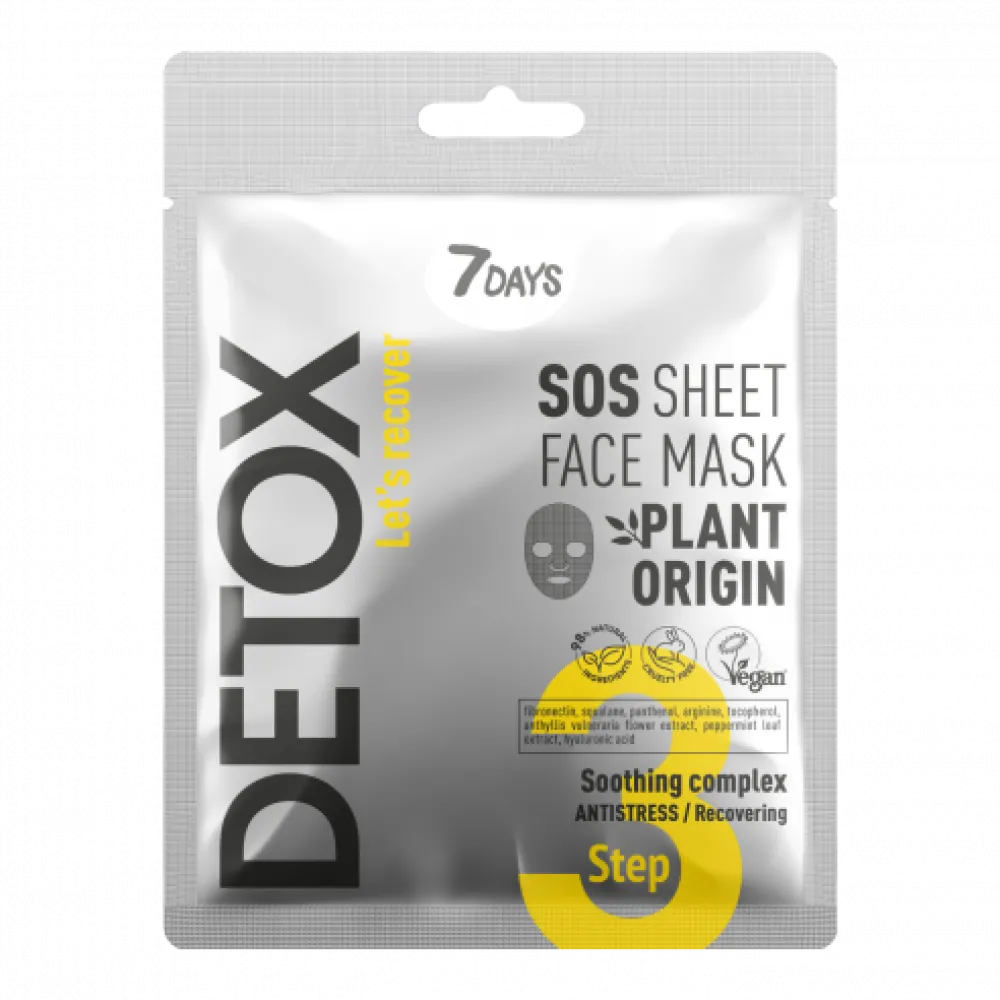 7DAYS SOS Sheet Face Mask Soothing complex