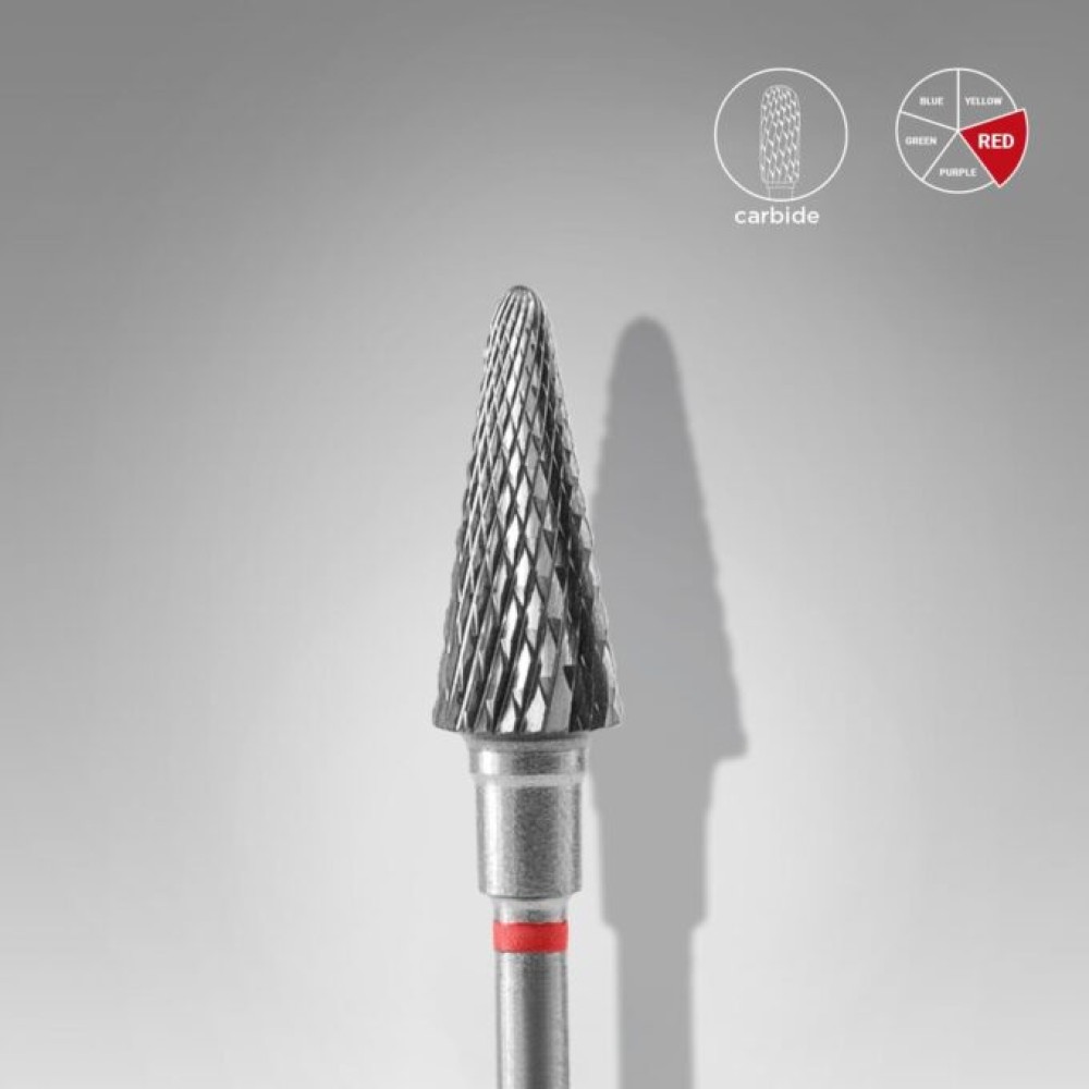 Carbide nail drill bit cone red 