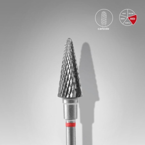 Carbide nail drill bit cone red 