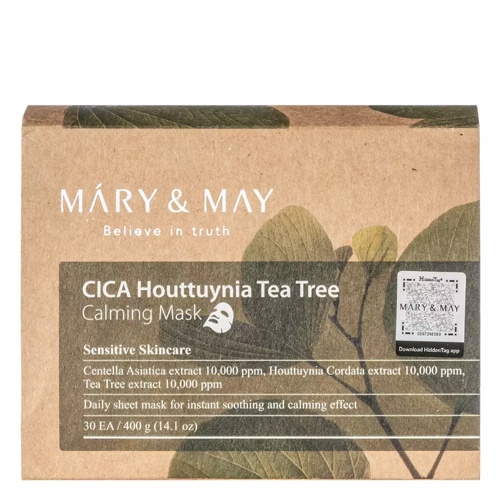 Mary&May - Cica Houttuynia Tea Tree Calming Mask - Soothing Face Mask Set - 30pcs.