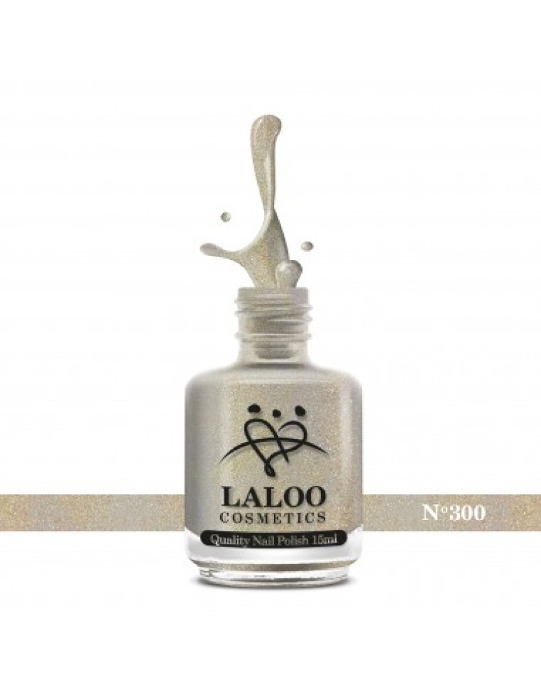 No.300 Light gold (glitter ψιλόκοκκο) | Εβδομαδιαίο βερνίκι 15ml